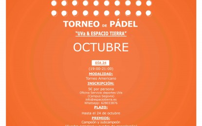 Torneo de Padel UVa & Espacio Tierra