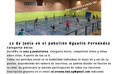 Ferias y Fiestas 2022: III Torneo Bádminton Ciudad de Segovia