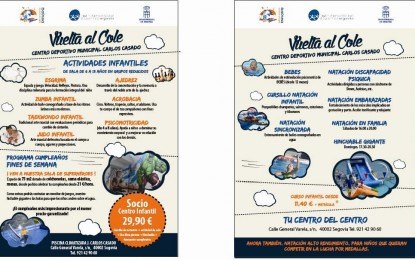 “Vuelta al Cole” en la Piscina Climatizada “José Carlos Casado”