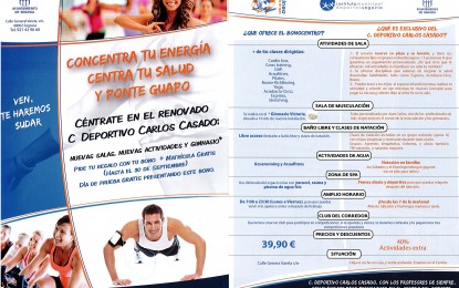 Nuevas actividades y precios en la Piscina Climatizada “José Carlos Casado”