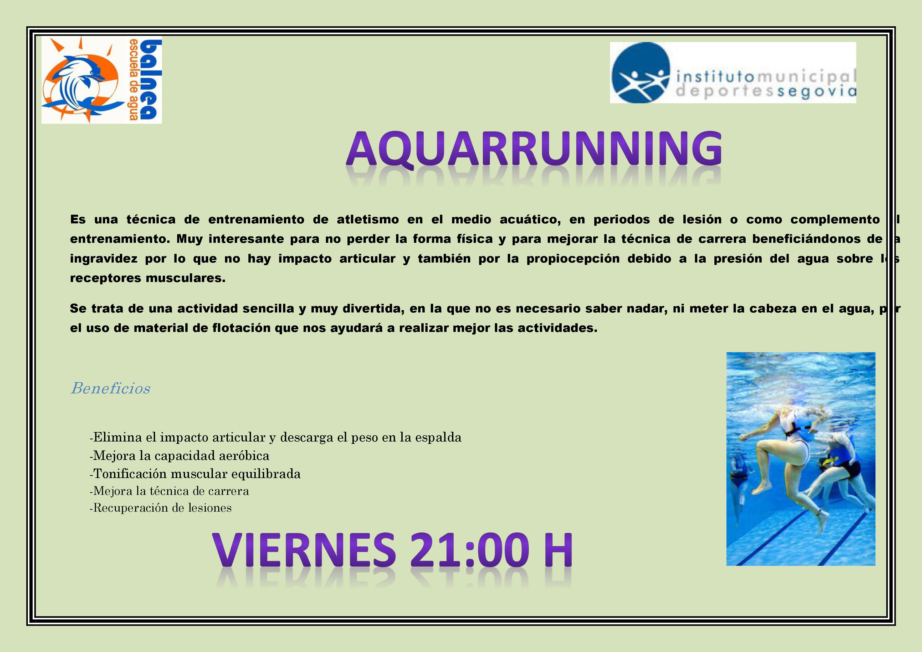 Aquarrunning en la Piscina Climatizada “José Carlos Casado”