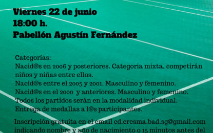 Ferias y Fiestas 2018: I Torneo de Bádminton “Ciudad de Segovia”