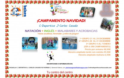 Campamento de Navidad en la Piscina Climatizada “José Carlos Casado”