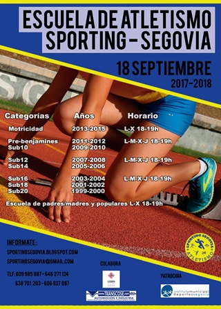 El Club de Atletismo Sporting Segovia inicia la temporada 2017/18