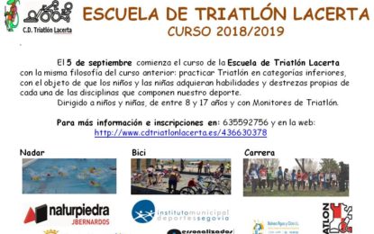 La Escuela de Triatlón del CD Triatlón Laceta comienza el curso 2018/19