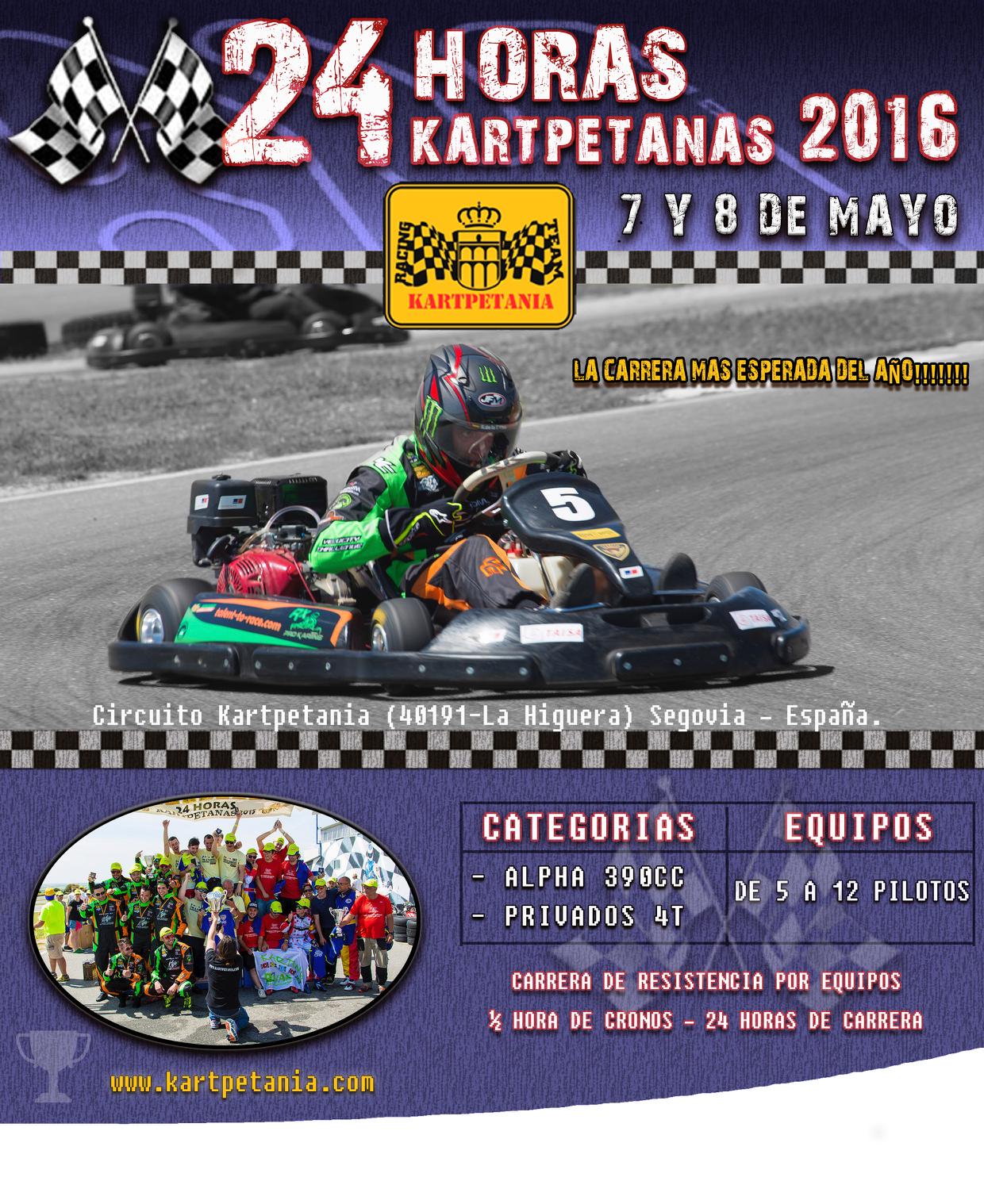 IV Edición de la Carrera Internacional de Resistencia de Karting 4T: 24 Horas Kartpetanas 2016