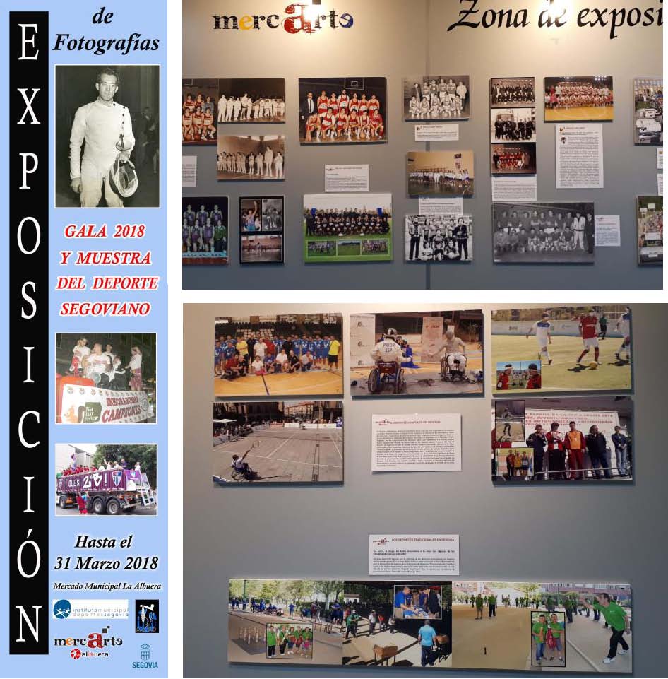 La exposición de fotografías “Gala 2018” y “Muestra del Deporte Segoviano” se inagura mañana