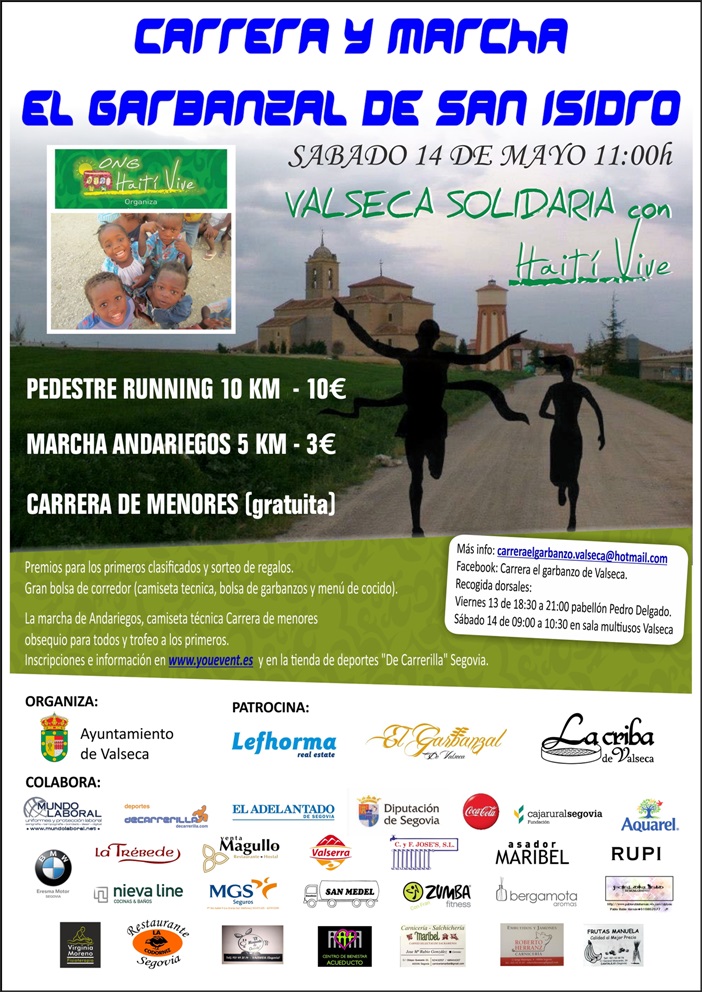 I Carrera y Marcha El Garbanzal de San Isidro en Valseca a favor de “Haiti vive”