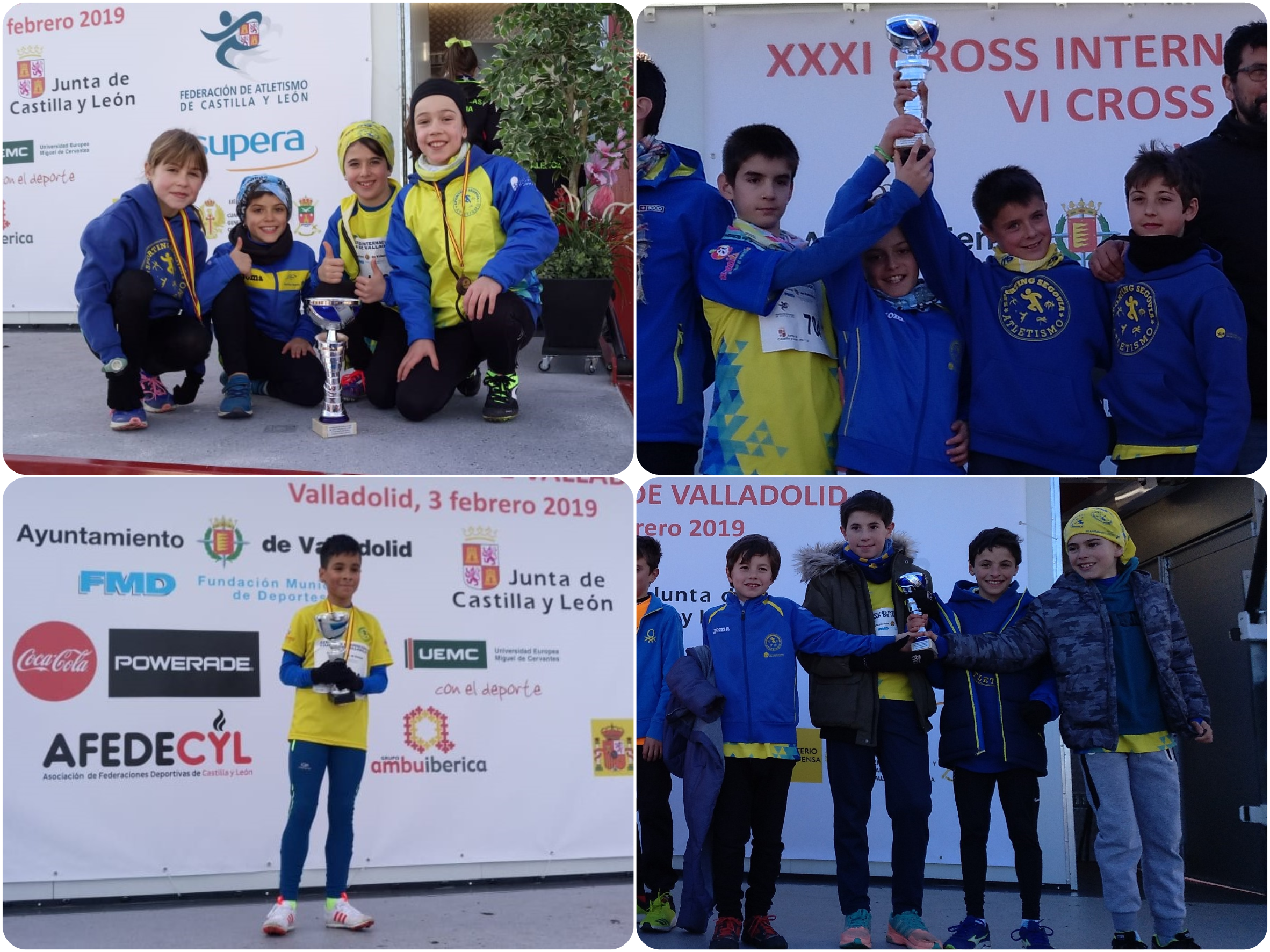 El  C.D. “Sporting Segovia” primero, segundo y tercero en el Autonómico de Clubes de Campo A Través