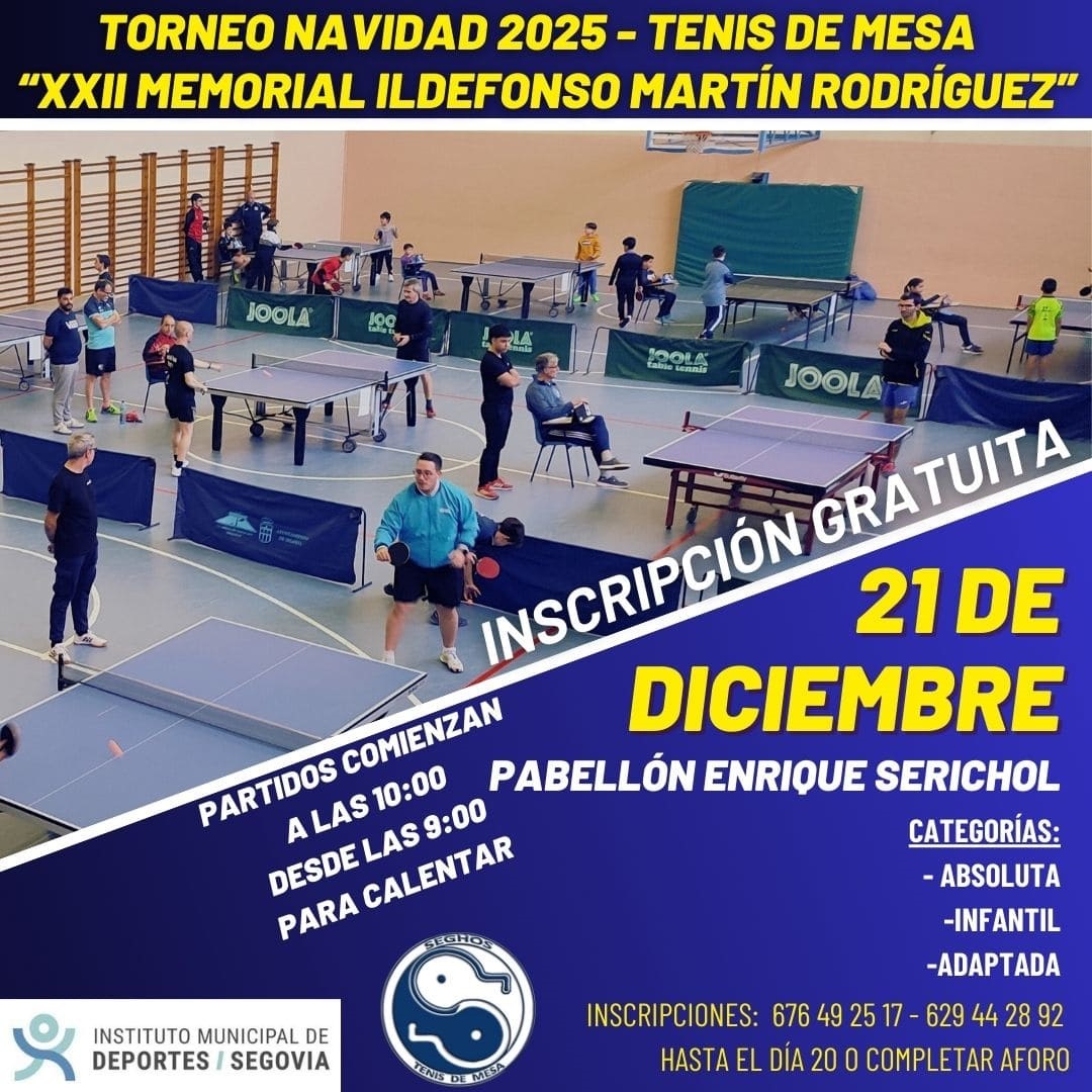 Torneo 2025 – Tenis de Mesa  21 de diciembre de 2025